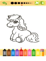 Pony Colouring and Painting Book Image