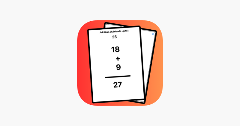 Math Practice Flash Cards Game Cover