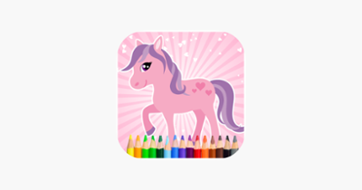Pony Colouring and Painting Book Image