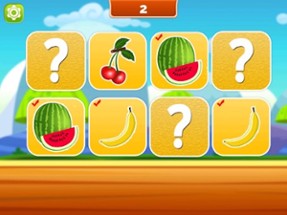 Matching Pairs Fruits-Flashcard Game For Toddlers Image