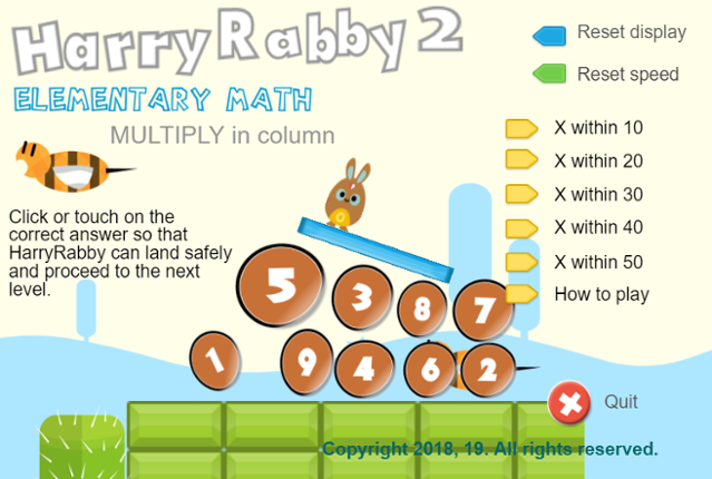 HarryRabby Elementary Math - Multiply in Columns Game Cover