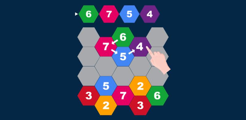 Hexagons Puzzle: Slide n Clear Numbers Game Cover