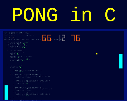 Pong in C (open source) Game Cover