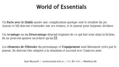 World of Essentials version française Image
