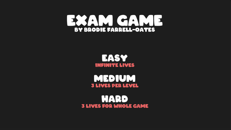 2021 Exam Game (Sem 1) Game Cover