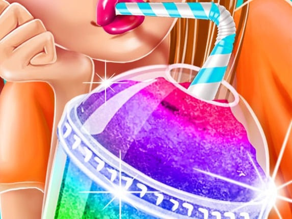 Ice Slushy Maker Rainbow Desserts Game Cover