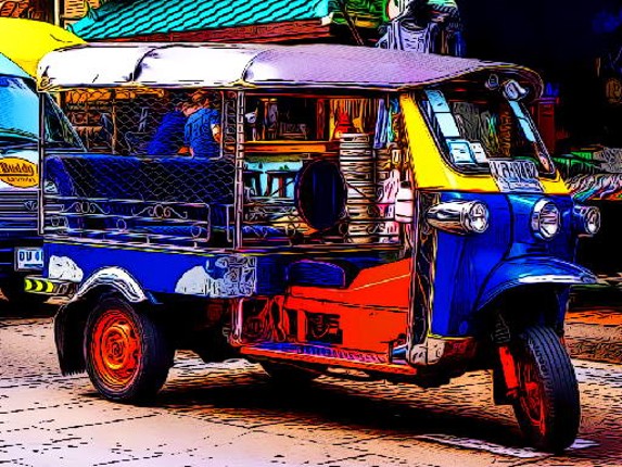 Tuk Tuk Tricycle Puzzle Game Cover