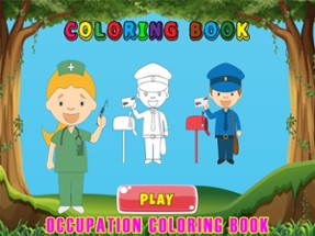 Occupation Coloring Book Page - Kids Learning Game Image