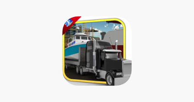 Boat Transporter Truck Driver &amp; Ferry Transport Image