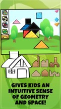 Kids Doodle &amp; Discover: Houses, Cartoon Tangram Image
