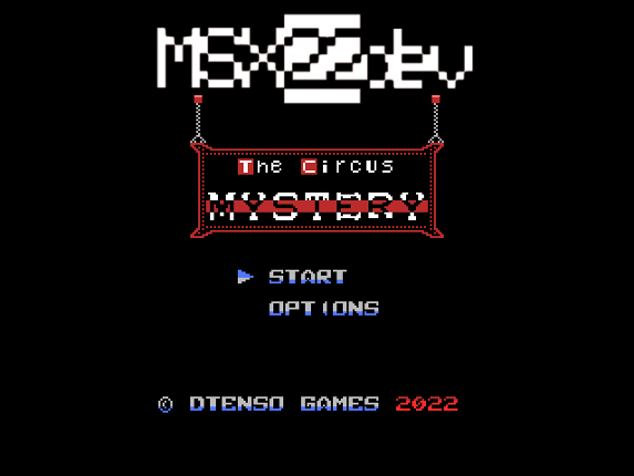 ( MSXdev'22 ) The Circus Mystery MSX Game Cover