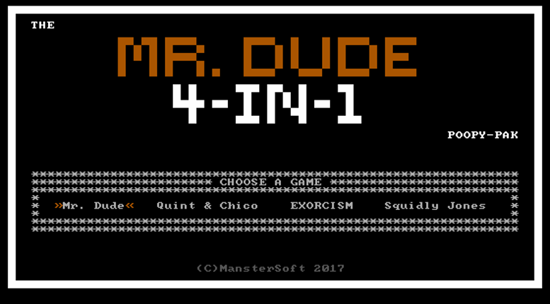 The Mr. Dude 4-in-1 Poopy-Pak Game Cover