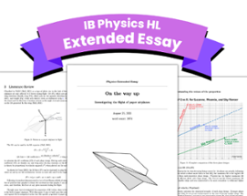 IB Physics HL Extended Essay on Paper Airplanes Image
