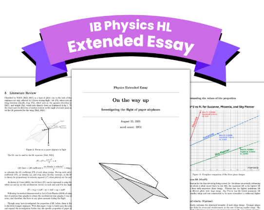 IB Physics HL Extended Essay on Paper Airplanes Game Cover