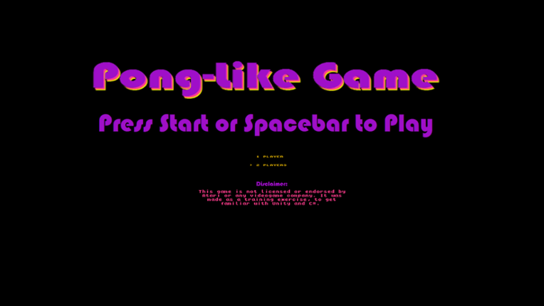 Pong-Like Game Game Cover