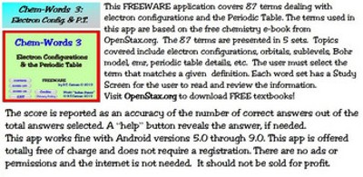 Chem-Words 3: Electron Configs and Periodic Table Image