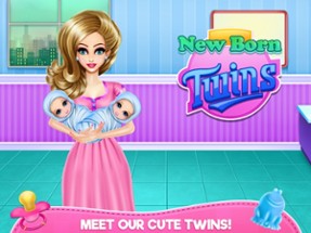 New Born Twins Caring Image