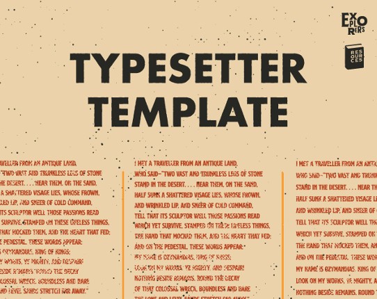 Typesetter Template Game Cover