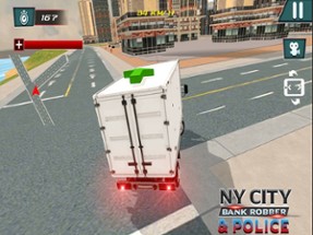 NY City Bank Robber &amp; Police Image