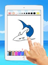 Fish Coloring Book for Children : Learn to color a dolphin, shark, whale, squid and more Image