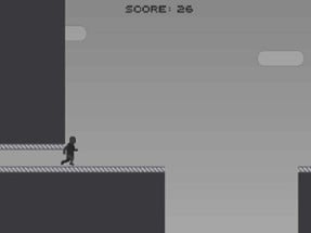 Pixel Alien Escape Shadow Runner:Black nd White Image