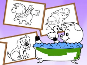 Cartoon Coloring for Kids - Animals Image