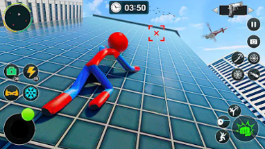 Flying Stickman Rope Hero Game Image