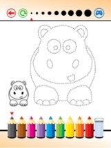 Drawing Animal on Sketch line and Coloring for Kid Image