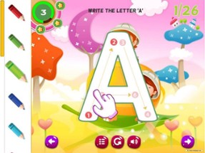 ABC Writing Letters Handwriting Preschool Practice Image