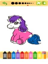 Pony Colouring and Painting Book Image