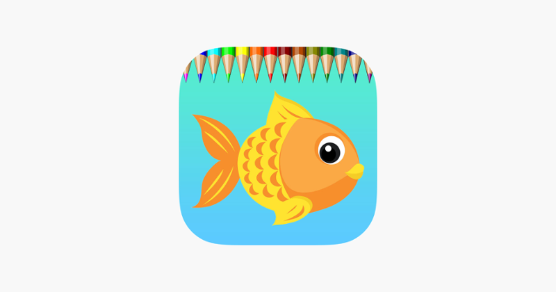 Fish Coloring Book for Children : Learn to color a dolphin, shark, whale, squid and more Game Cover