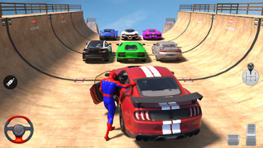 Superhero Car: Mega Ramp Games Image