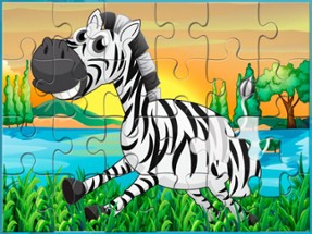 Happy Animals Jigsaw Game Image