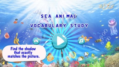 Ocean Animal Vocabulary Learning Puzzle Game Image
