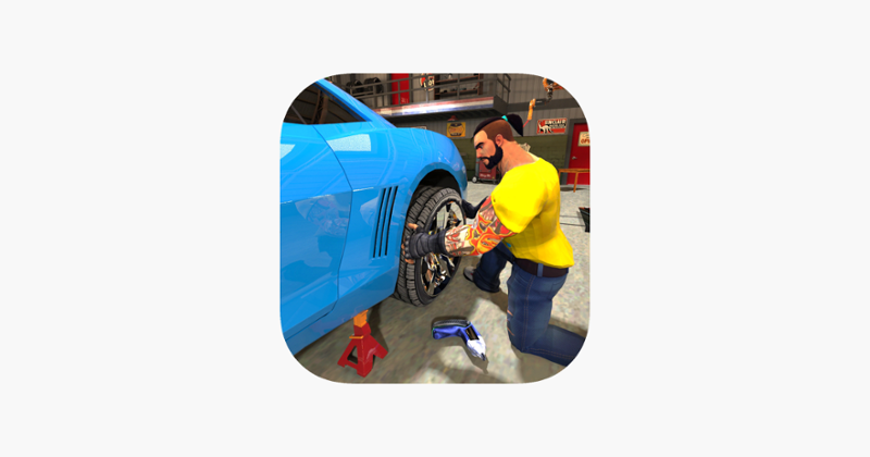 Flat Tire Repair Mechanic Shop Game Cover