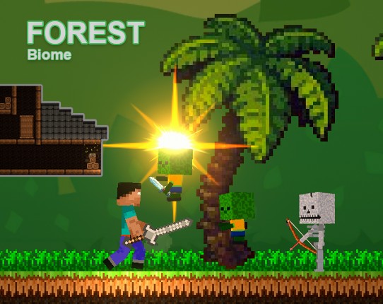 Noob vs Zombies - Forest biome Game Cover