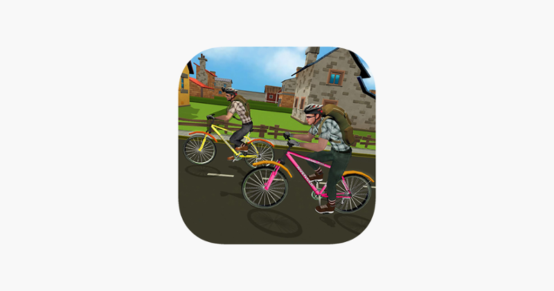 Boy School Bicycle City Race : Ride bike to School Game Cover