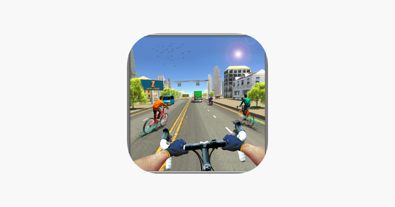 Bicycle City Rider: Endless Highway Racer Game Cover