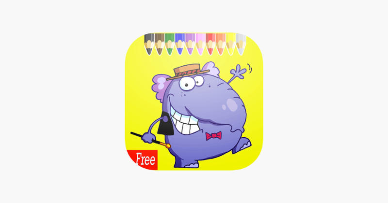 Animals Cartoon art pad : Learn to paint and draw animals coloring pages printable for kids free Game Cover