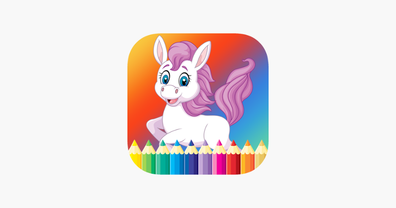 Pony Princess Coloring Book for Kids - Drawing free games Game Cover