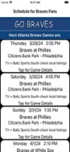 Schedule for Braves fans Image