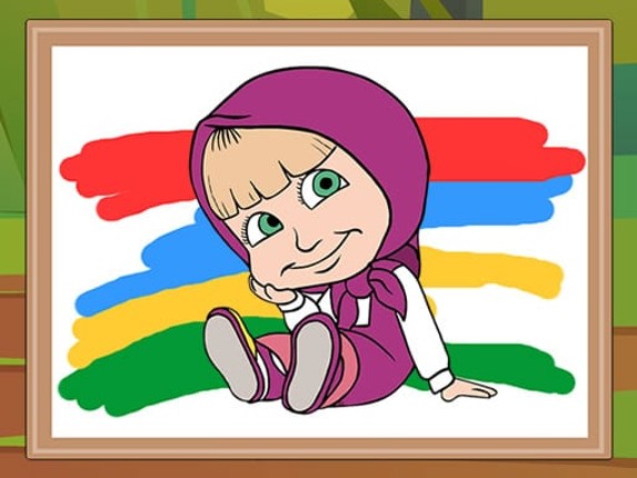 Masha and the Bear Coloring Book Game Cover