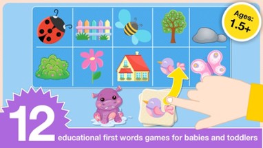 Baby First Words. Matching Educational Puzzle Games for Toddlers and Preschool Kids by Abby Monkey® Learning Clubhouse Image