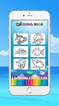 Fish Coloring Book for Children : Learn to color a dolphin, shark, whale, squid and more Image