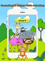 Zoo Animals Coloring Book Educational Toddler Game Image