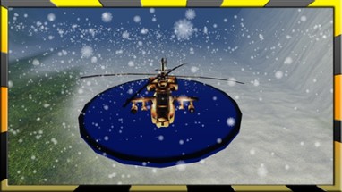 Gunship Chopper in Snowy Mountains Simulation Image