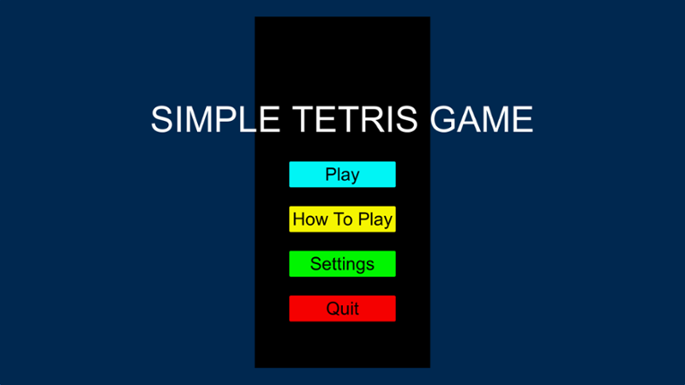 Simple Tetris Game Game Cover