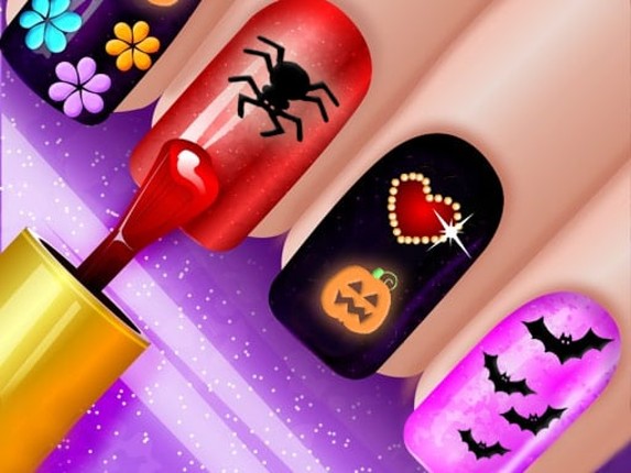 Glow Halloween Nails Game Cover