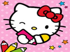 Color & Paint By Number With Hello Kitty Image