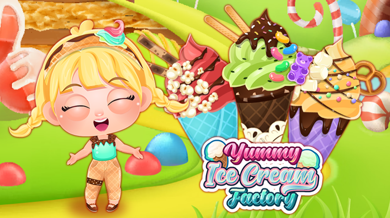 Yummy Ice Cream Factory Game Cover